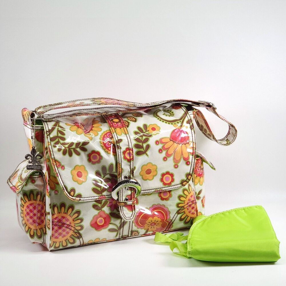 Kalencom New Orleans Diaper Bag Large Multicolor Cotton Floral With Changing Mat